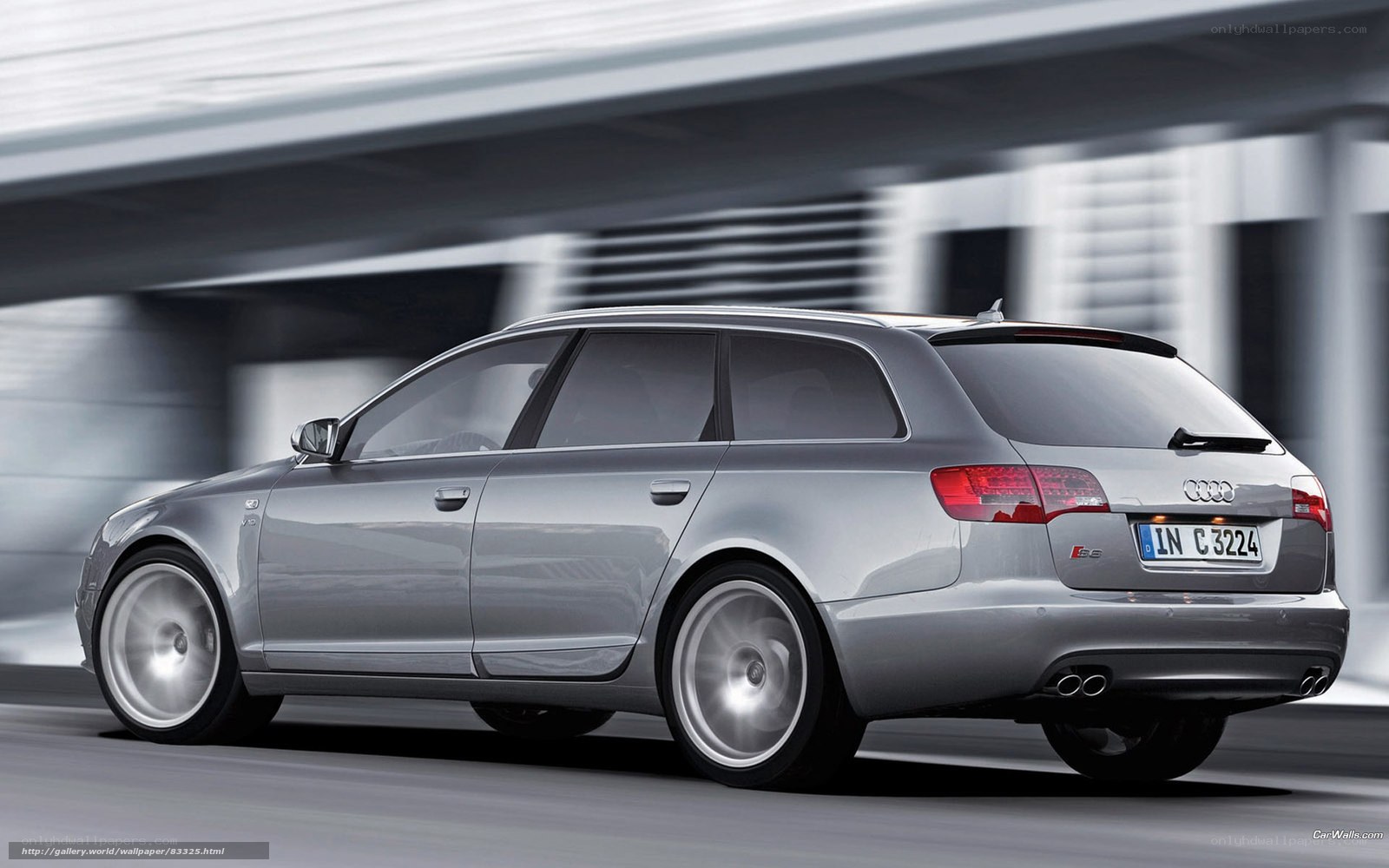silver audi s6 station wagon