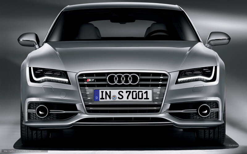 Silver Audi S7 front view