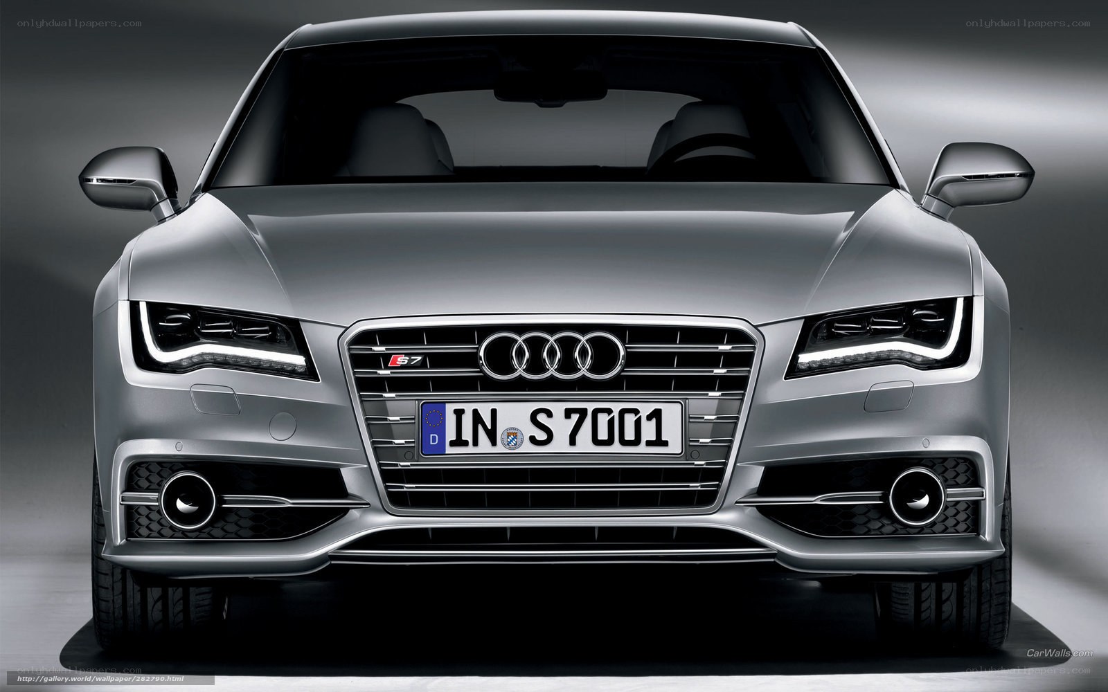 Silver Audi S7 front view