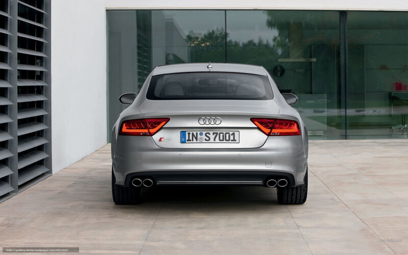 silver audi s7 rear view