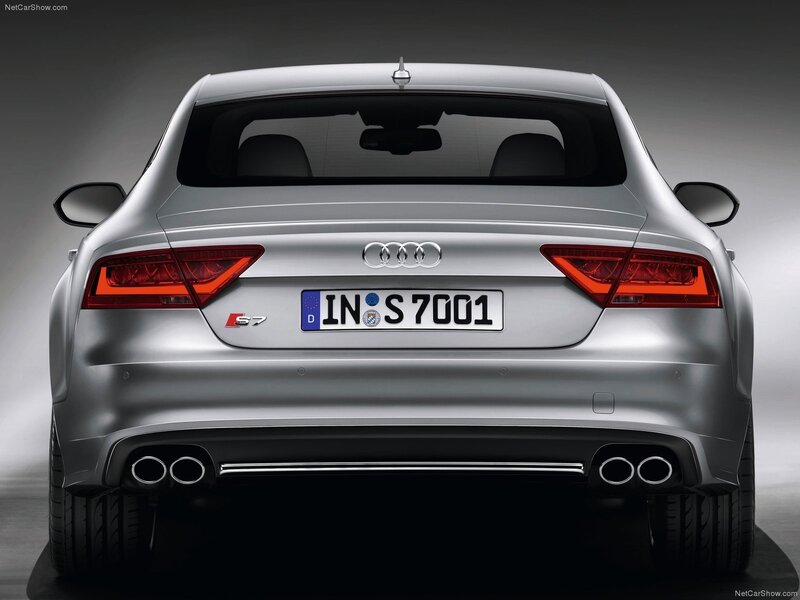 Silver Audi S7 Sedan — Dramatic, Photograph, Car, License Plate, Taillights
