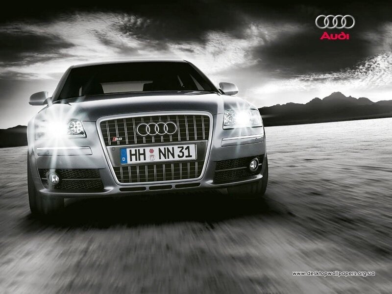 Silver Audi S8 Car — Black, Dramatic