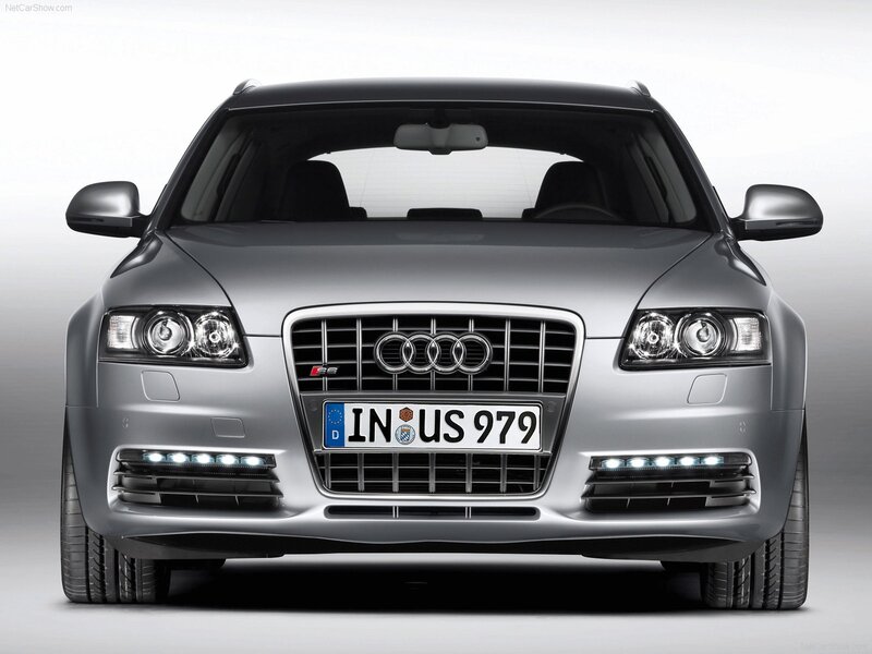 silver audi s8 front view