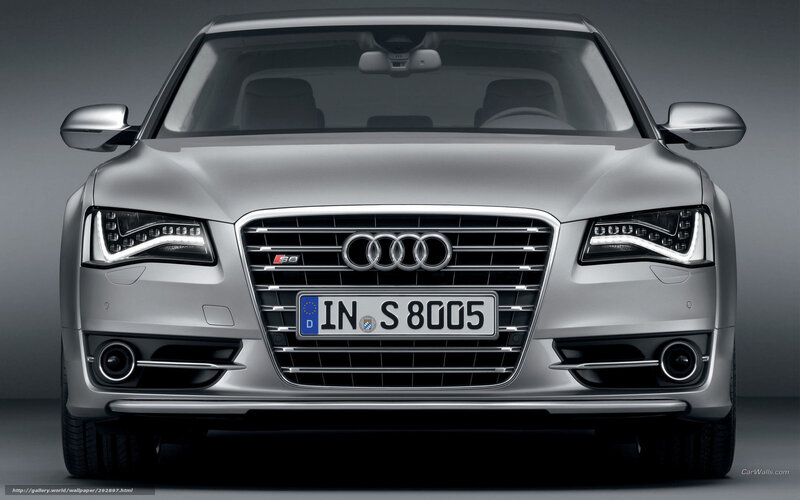 silver audi s8 front view