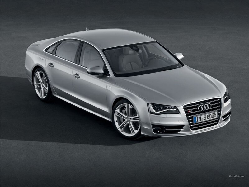silver audi s8 sedan