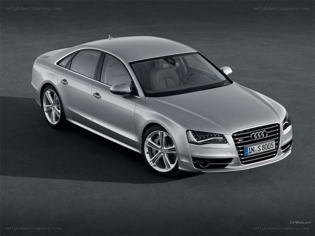 silver audi s8 sedan