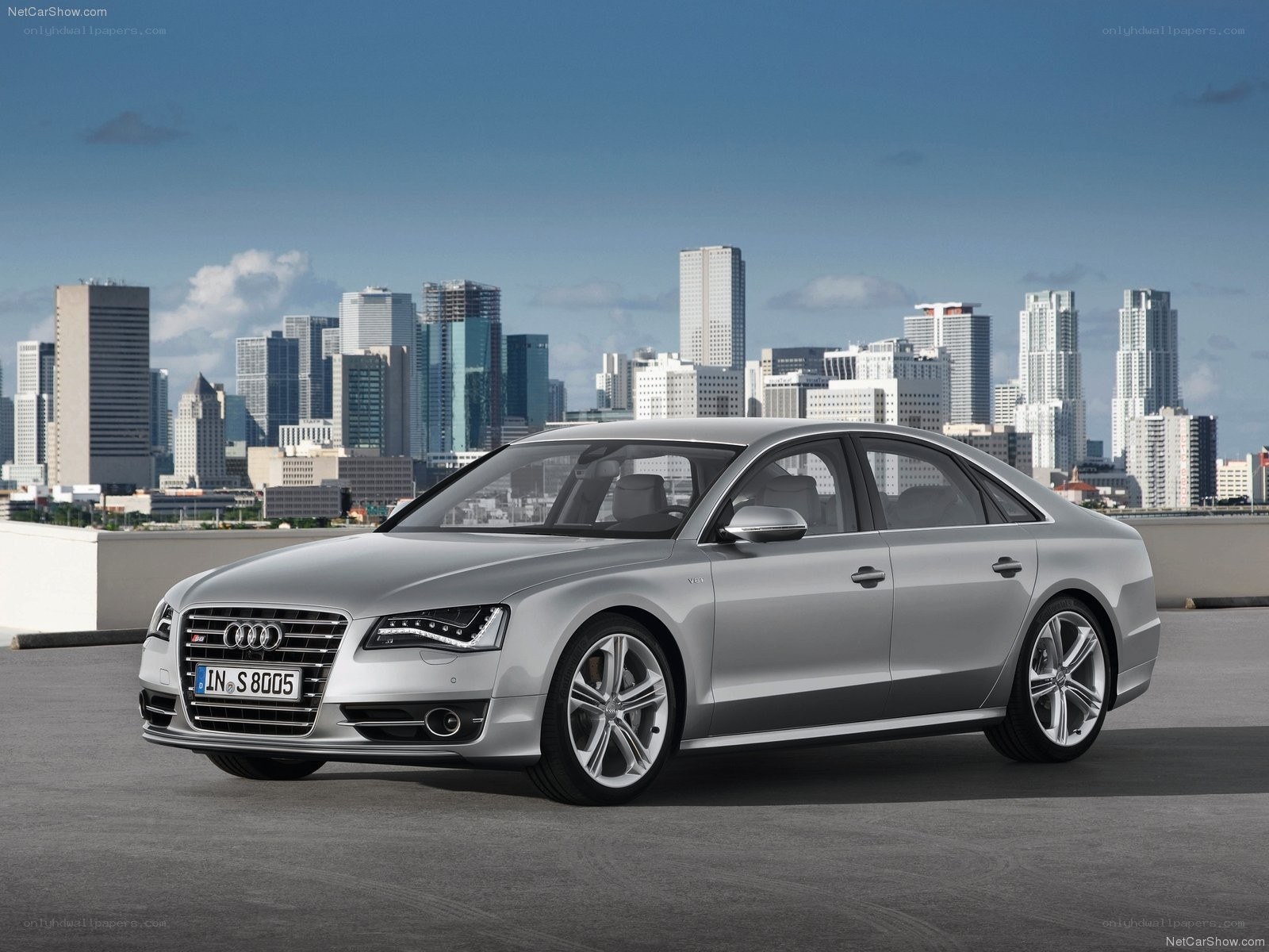 Silver Audi S8 sedan