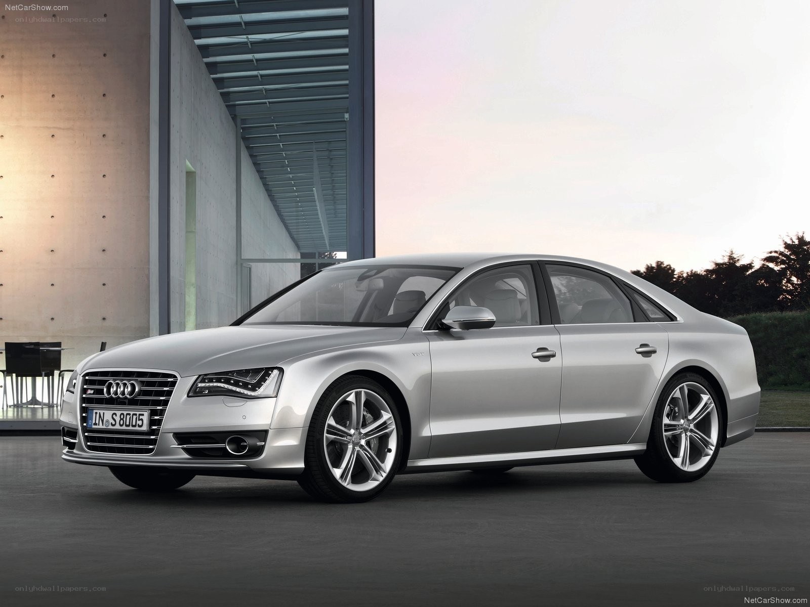 Silver Audi S8 sedan