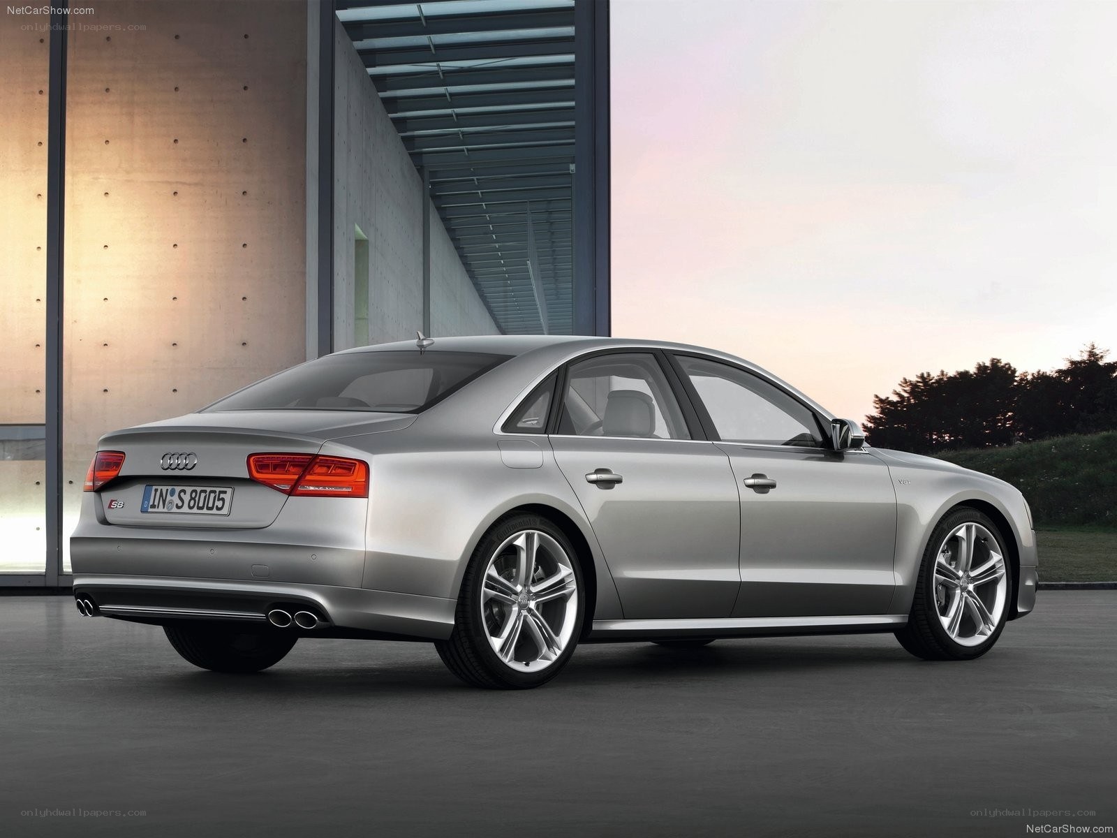 Silver Audi S8 sedan