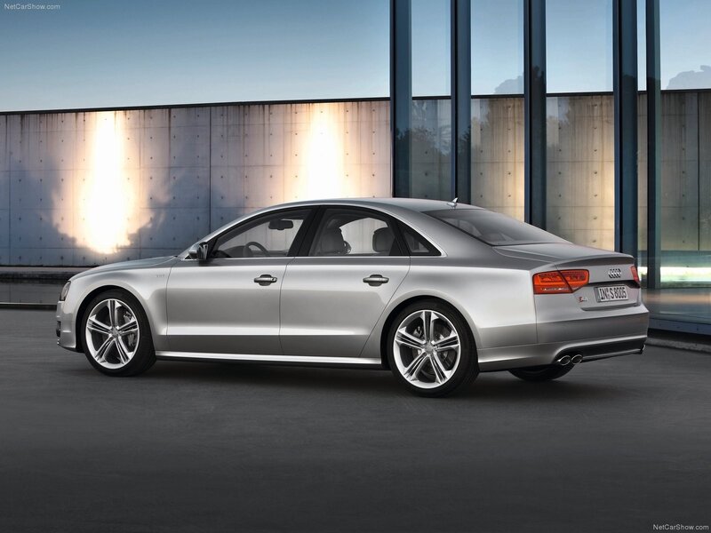 silver audi s8 sedan