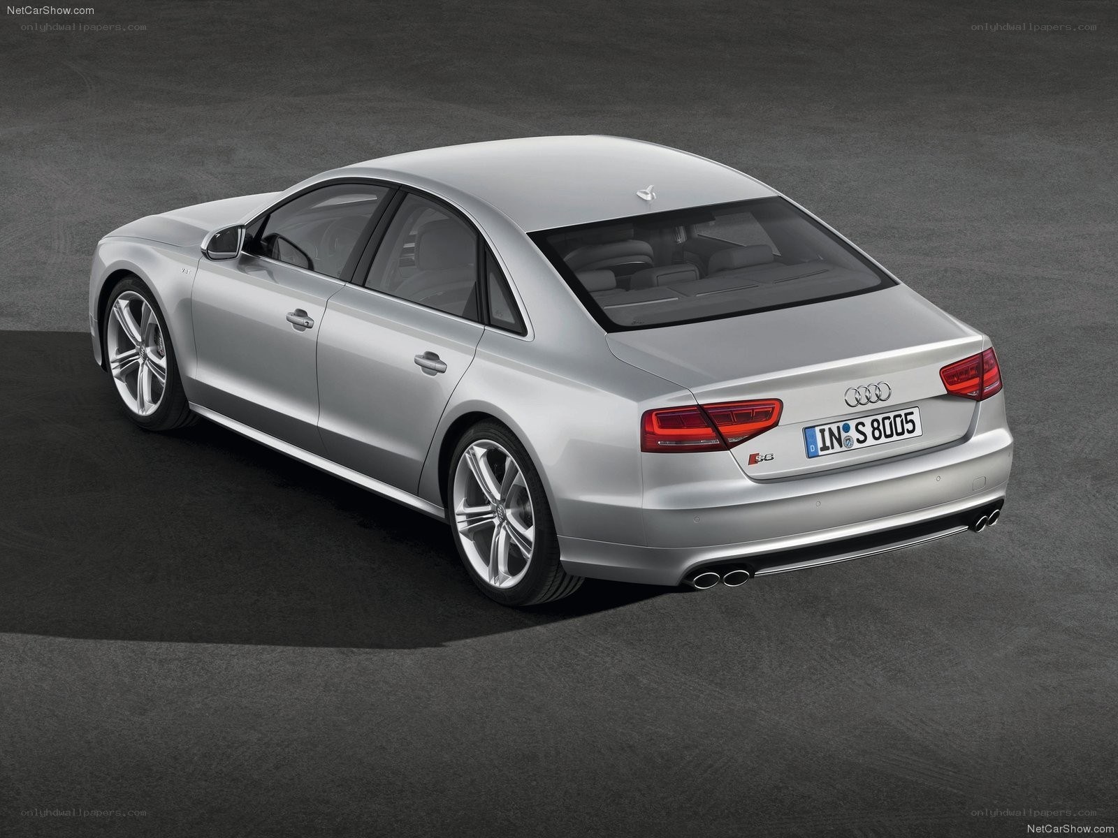 silver audi s8 sedan