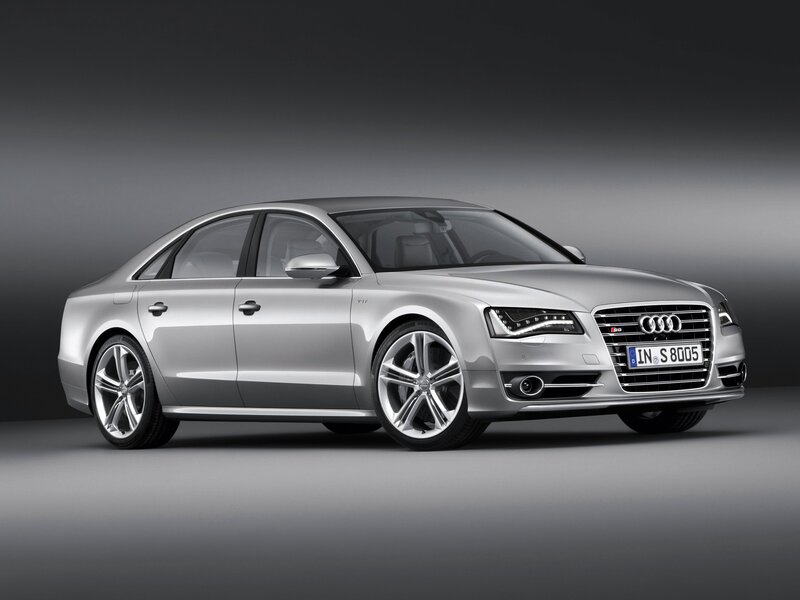 silver audi s8 sedan