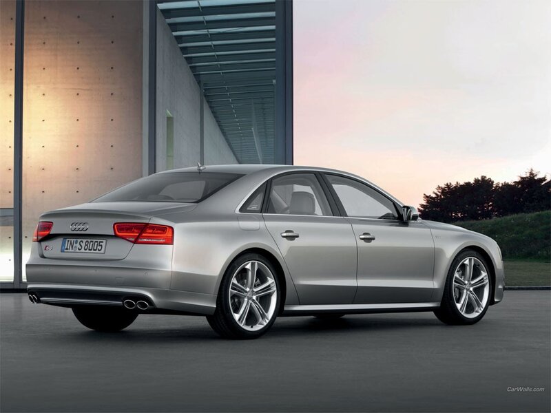 silver audi s8 sedan