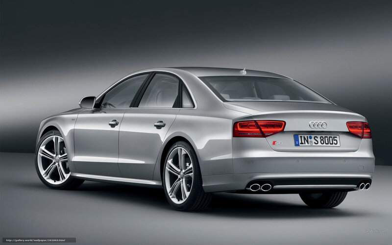 Silver Audi S8 Sedan — Dramatic, Photograph, Car, License Plate