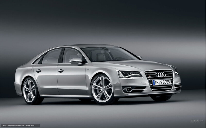 Silver Audi S8 Sedan — Dramatic, Photograph