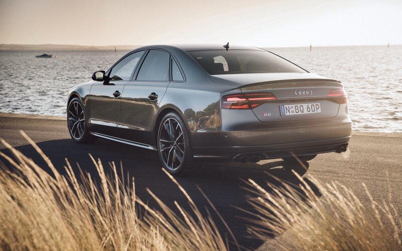 Silver Audi S8 Sedan — Gray