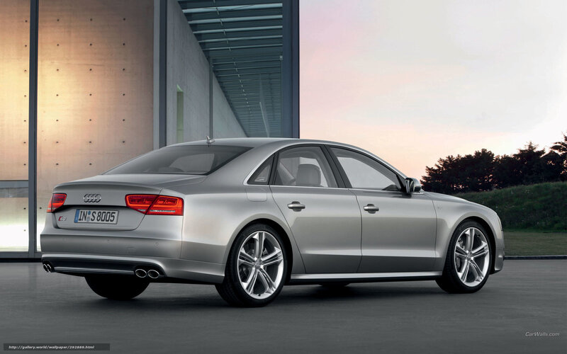 silver audi s8 sedan