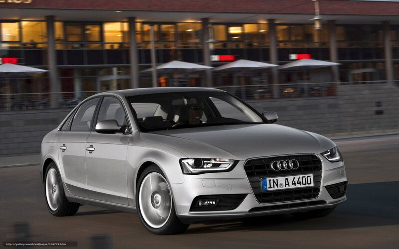 Silver Audi Sedan — Dynamic, Night