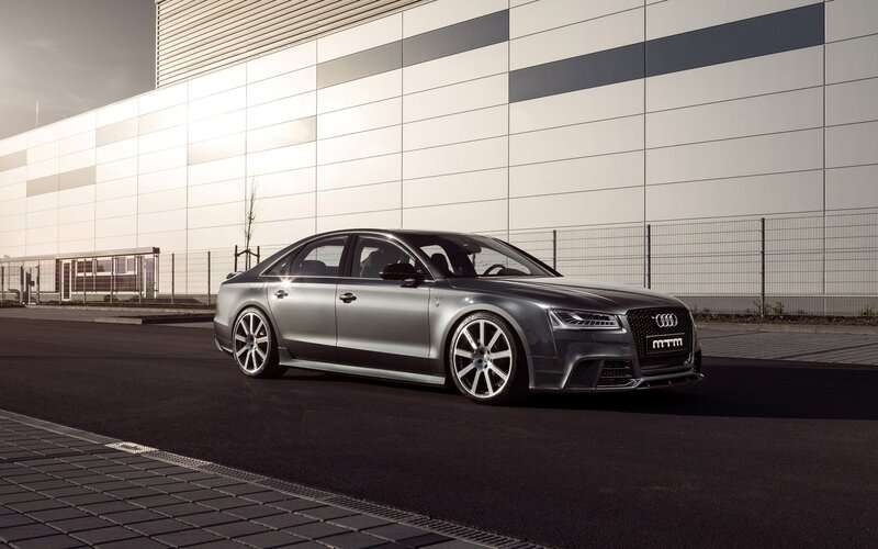 Silver Audi Sedan — Gray, Dramatic, Afternoon
