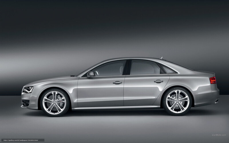 Silver Audi Sedan — Gray, Dramatic