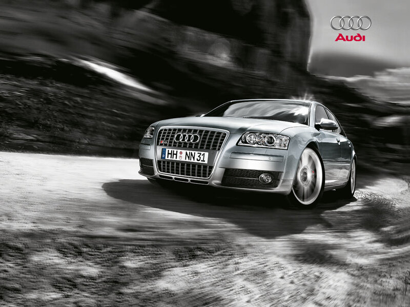 Silver Audi Sedan — Gray, Dynamic, Photograph, Car