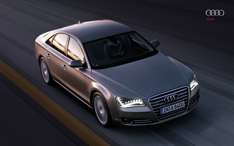 Silver Audi Sedan — Gray, Dynamic