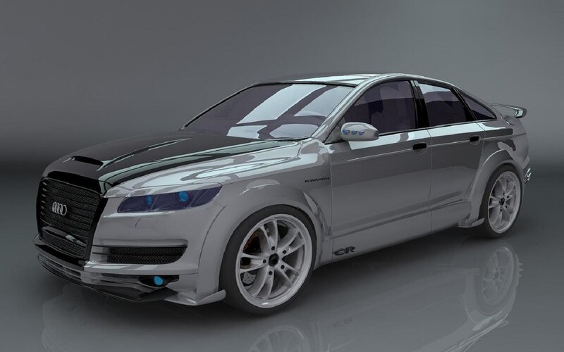 Silver Audi Sedan — Gray