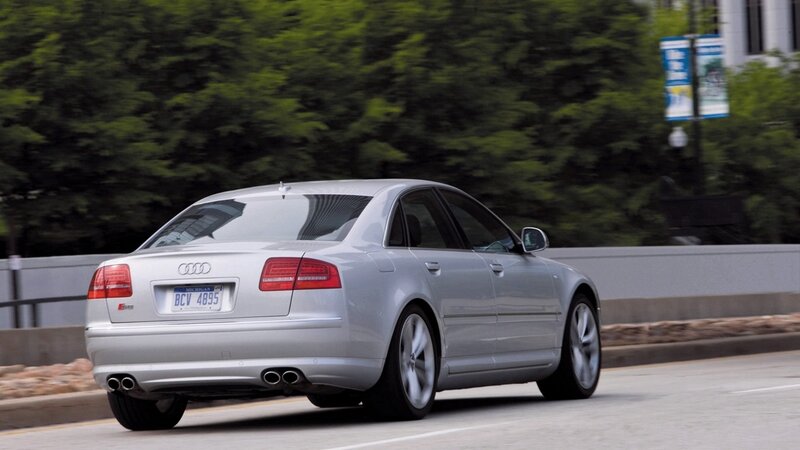 silver audi sedan in motion