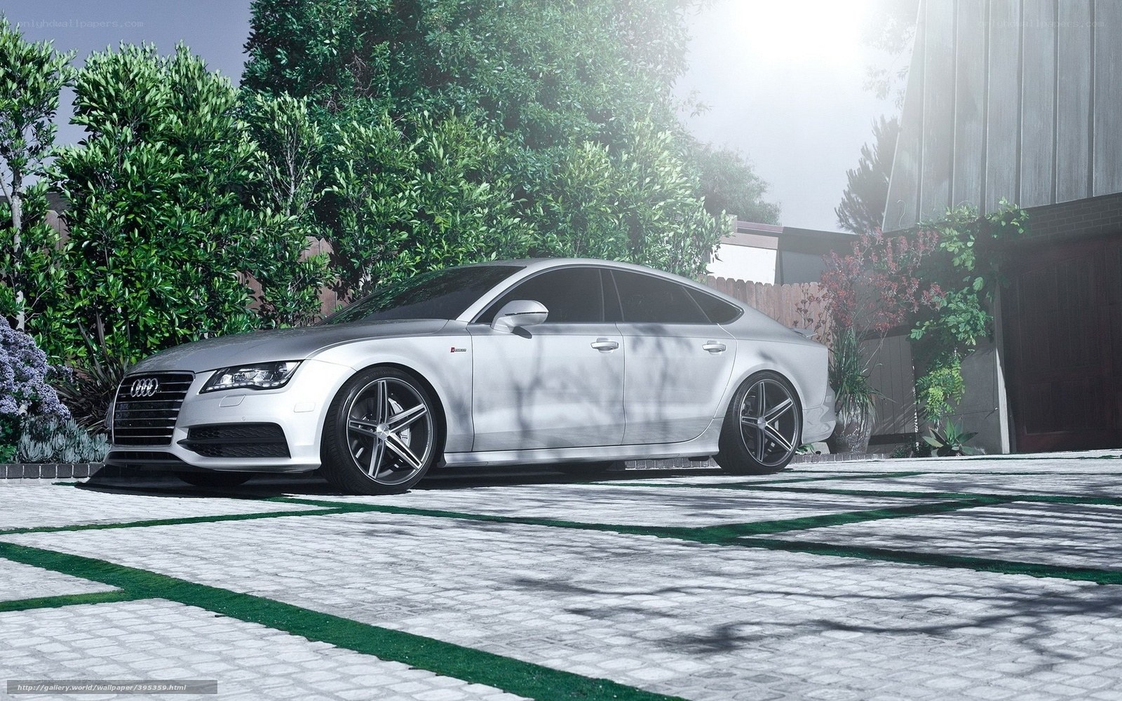 silver audi sedan on driveway