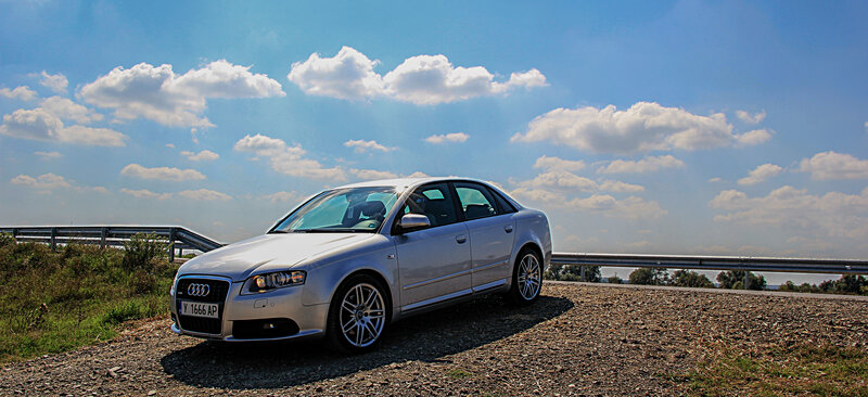Silver Audi Sedan — Serene, Afternoon