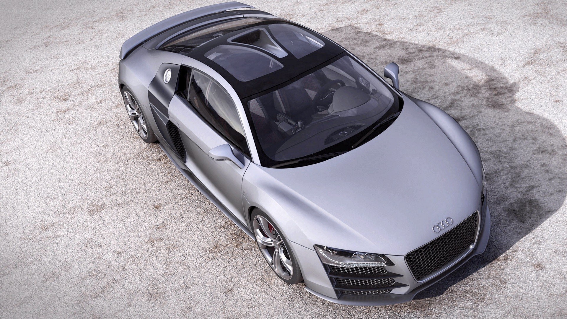 silver audi sports car