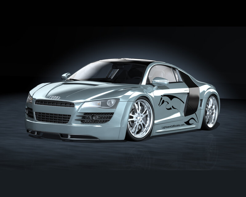 silver audi sports car