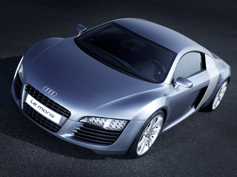 Silver Audi Sports Car — Dramatic, Photograph, Grille