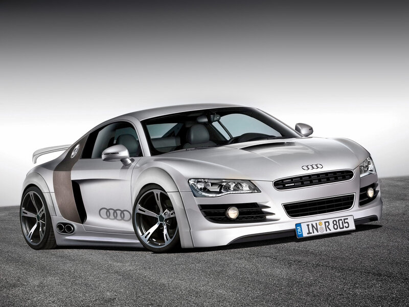 Silver Audi Sports Car — Dramatic