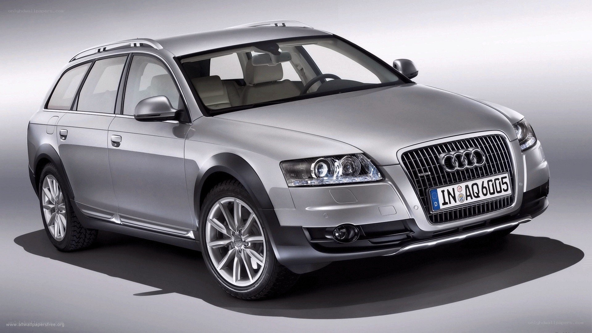 silver audi station wagon
