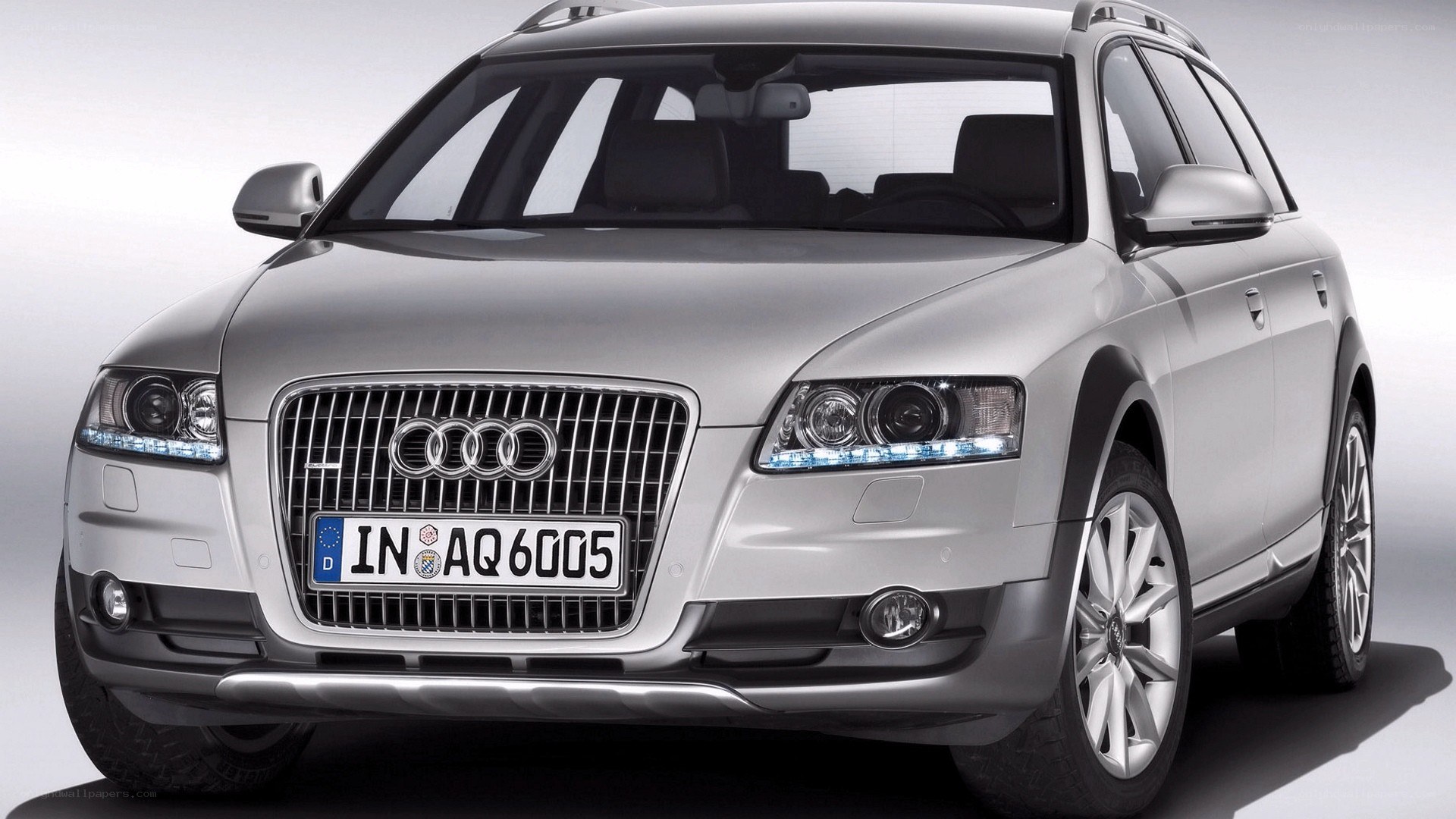 silver audi station wagon