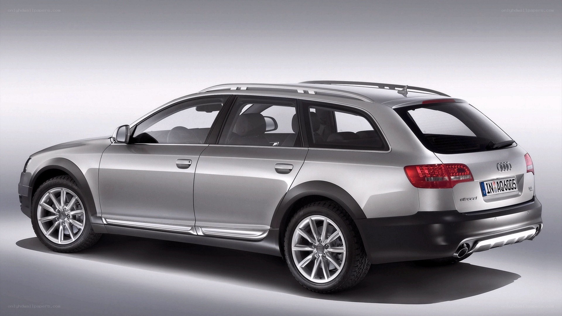 silver audi station wagon