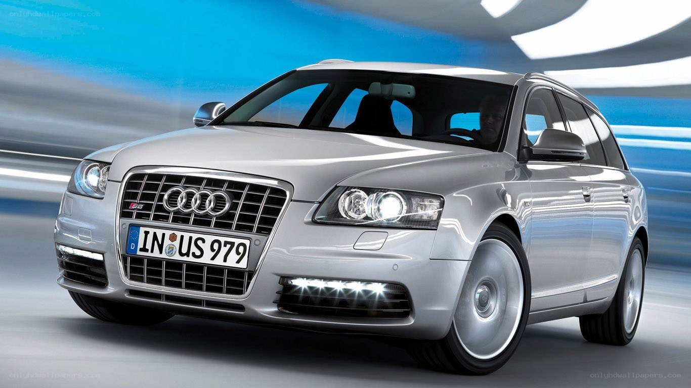 silver audi station wagon