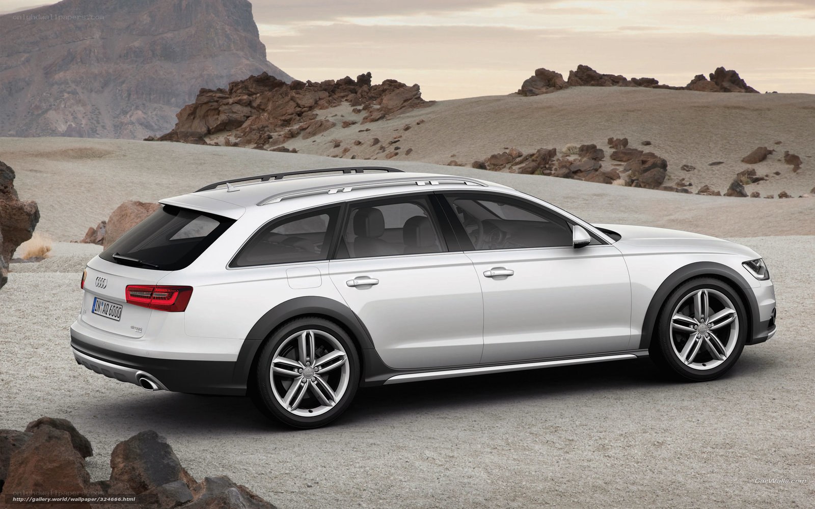 silver audi station wagon