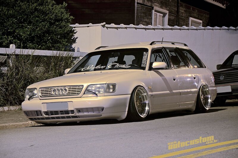 Silver Audi Station Wagon — Dramatic, Night