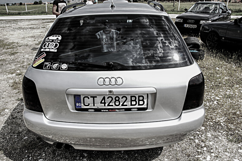Silver Audi Station Wagon — Gray, Neutral, Afternoon