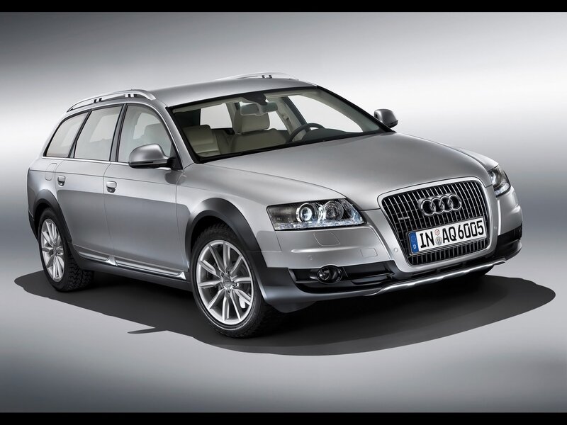 Silver Audi Station Wagon — Neutral, Photograph, Car, License Plate, Headlights
