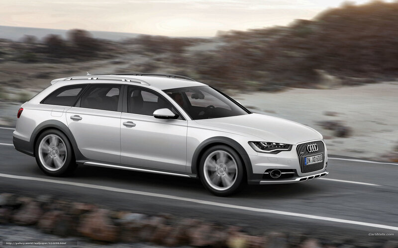 Silver Audi Station Wagon — White