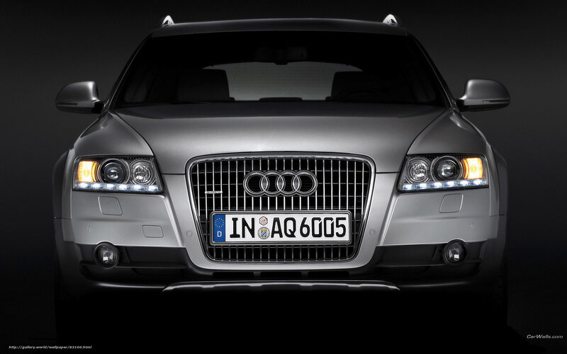 Silver Audi SUV front view