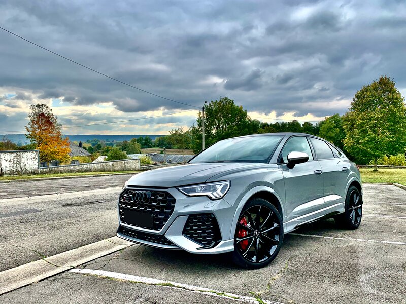 Silver Audi Suv — Gray, Dramatic