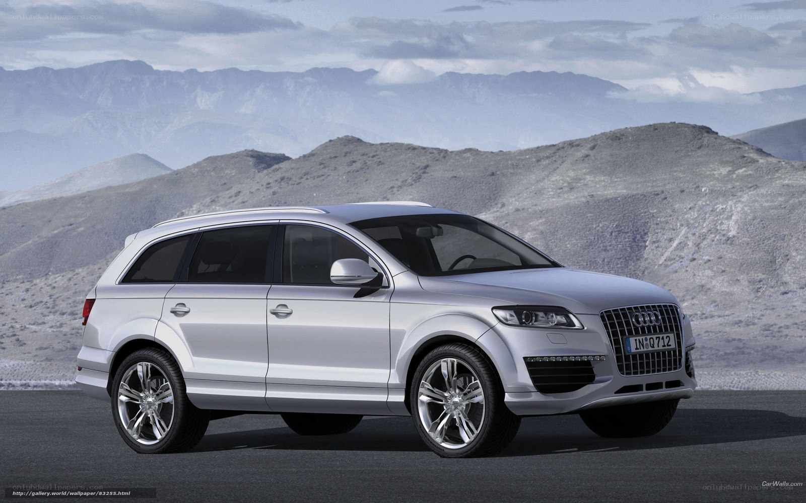 silver audi suv in desert