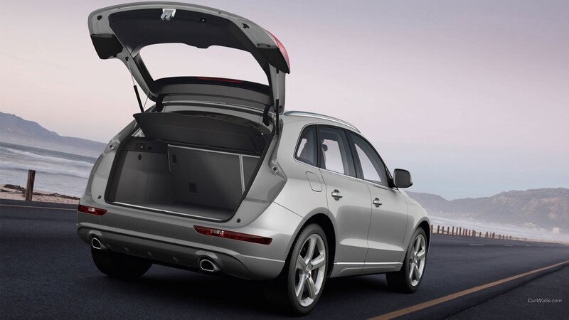 Silver Audi Suv — Serene, Sunset, Photograph