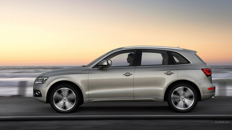 Silver Audi Suv — Serene, Sunset
