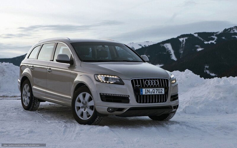 Silver Audi Suv — White, Cold, Serene