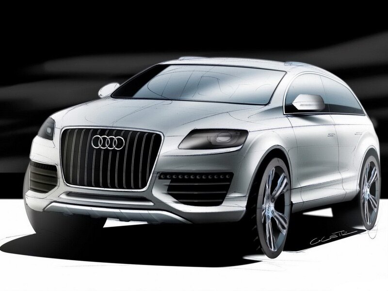 Silver Audi Suv — White, Dramatic
